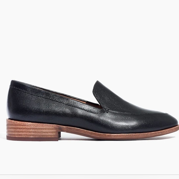 Black Leather Madewell Frances Loafers size 6 - Picture 2 of 8